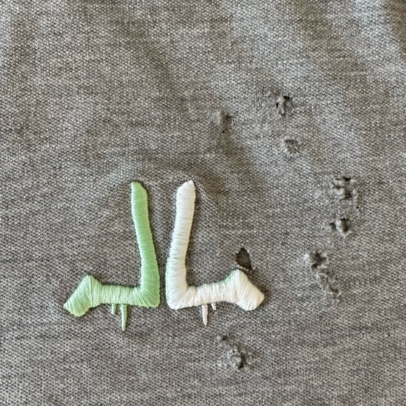 Left Lane Clothing Distressed Embroidered Logo Men's Short Sleeve Shirt … - Picture 5 of 8